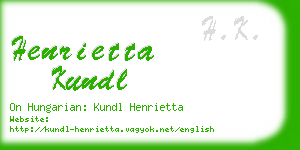 henrietta kundl business card